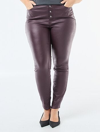 Pantalon droit en matière satinée