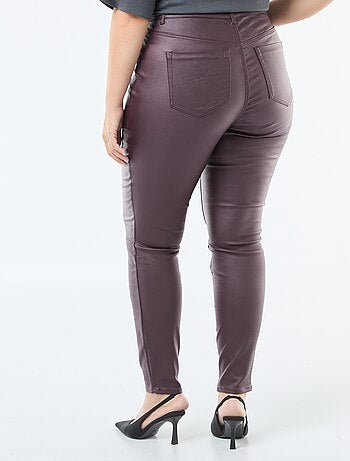 Pantalon droit en matière satinée