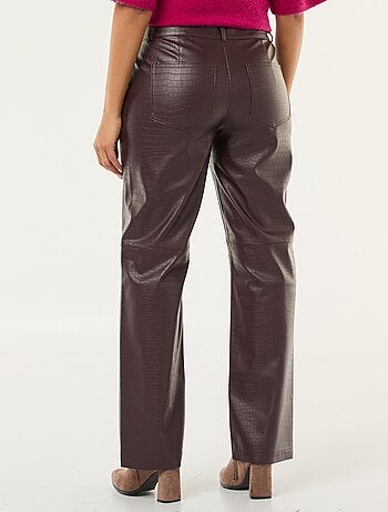 Pantalon droit 'JDY' texture serpent uni
