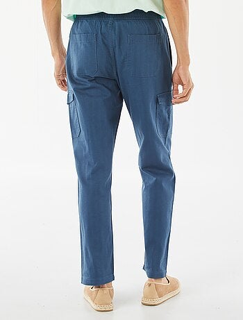 Pantalon droit multi-poches en twill