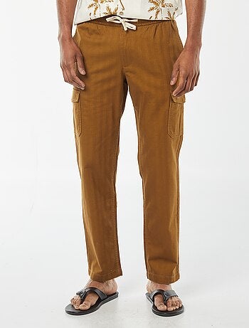 Pantalon droit multi-poches en twill