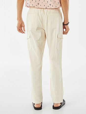 Pantalon droit multi-poches en twill