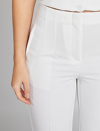 Pantalon droit taille haute