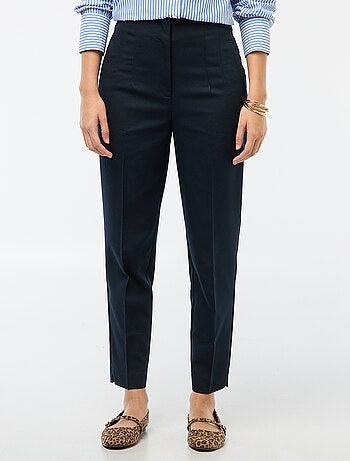 Pantalon droit taille haute
