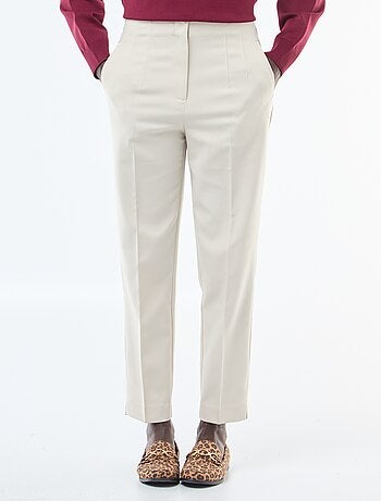 Pantalon droit taille haute