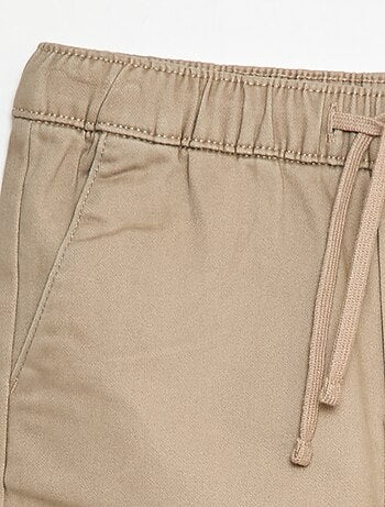 Pantalon élastiqué en coton
