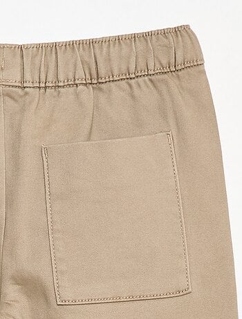 Pantalon élastiqué en coton
