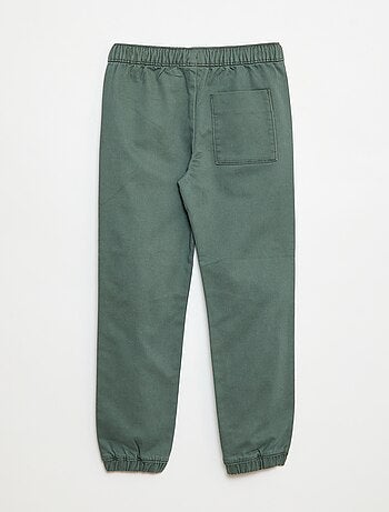 Pantalon élastiqué en coton