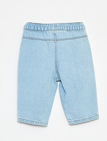 Pantalon en denim avec taille élastiquée