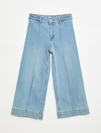 Pantalon en jean wide leg cropped