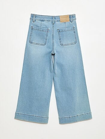 Pantalon en jean wide leg cropped