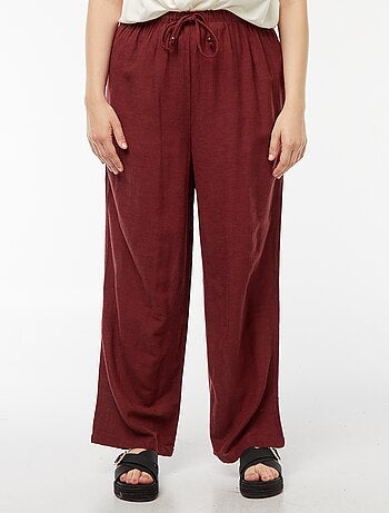 Pantalon en lin mélangé wide leg
