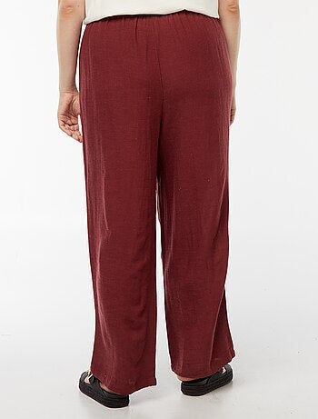 Pantalon en lin mélangé wide leg