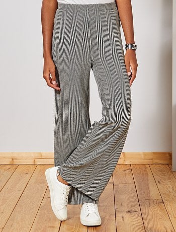 Pantalon en maille chevrons - Kiabi