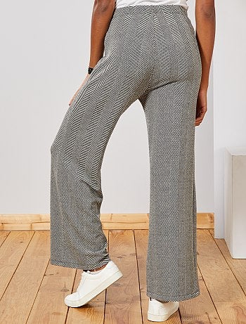 Pantalon en maille chevrons - Kiabi
