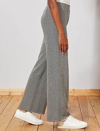 Pantalon en maille chevrons - Kiabi