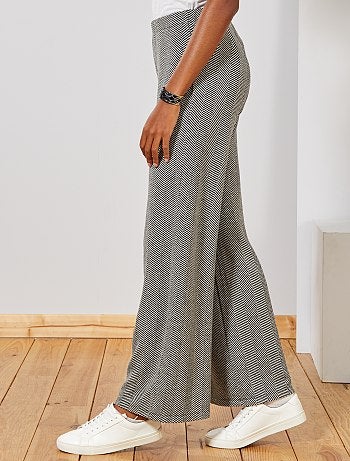 Pantalon en maille chevrons - Kiabi