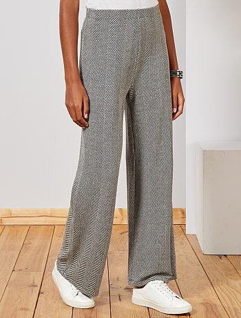 Pantalon en maille chevrons - Kiabi