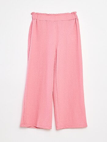 Pantalon en maille gaufrée avec motifs