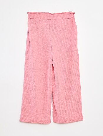 Pantalon en maille gaufrée avec motifs