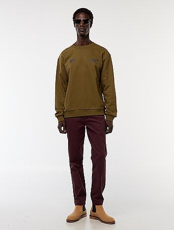Pantalon en maille piquée uni