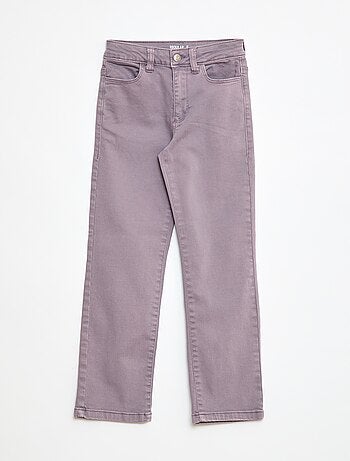 Pantalon en twill avec ouverture pressionnée -