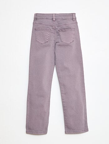 Pantalon en twill avec ouverture pressionnée -