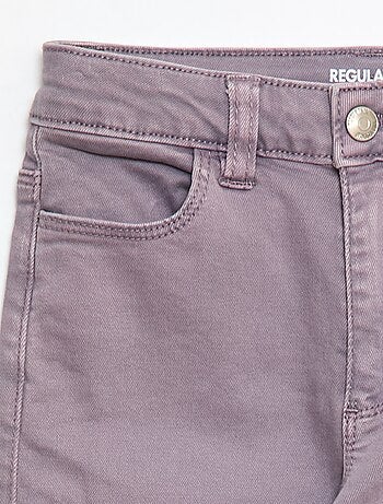 Pantalon en twill avec ouverture pressionnée -