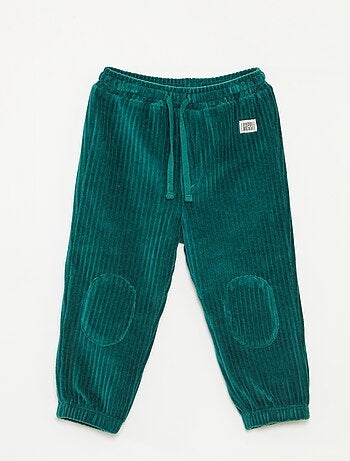 Pantalon en velours côtelé avec taille élastiquée