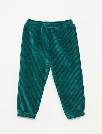 Pantalon en velours côtelé avec taille élastiquée