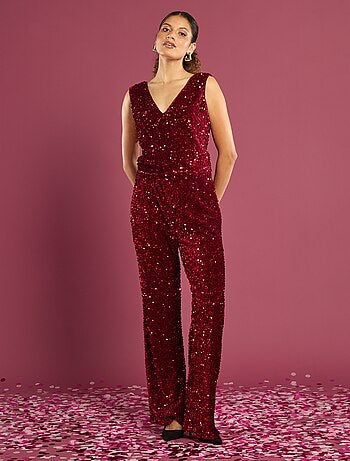 Pantalon flare à sequins