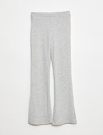 Pantalon flare en coton uni