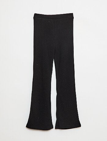 Pantalon flare en coton uni