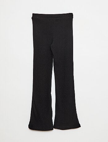 Pantalon flare en coton uni