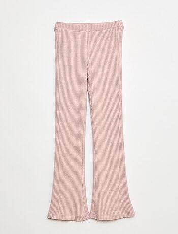 Pantalon flare en coton uni