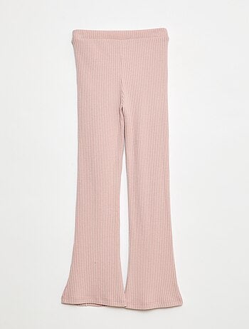 Pantalon flare en coton uni