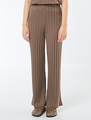 Pantalon flare en maille