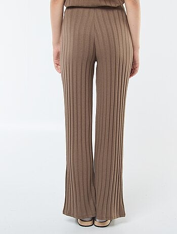 Pantalon flare en maille