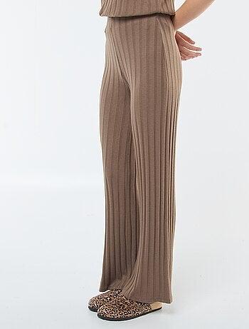 Pantalon flare en maille