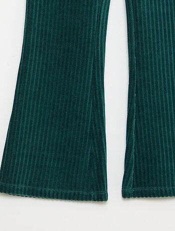 Pantalon flare en velours côtelé
