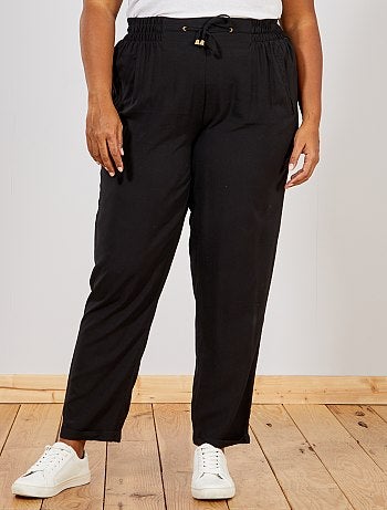 Pantalon fluide en viscose - Kiabi