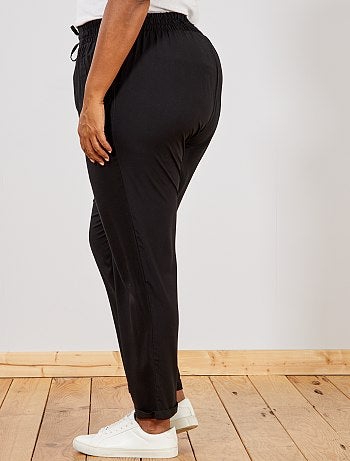 Pantalon fluide en viscose - Kiabi