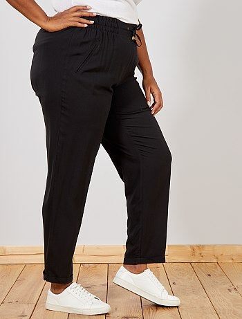 Pantalon fluide en viscose - Kiabi