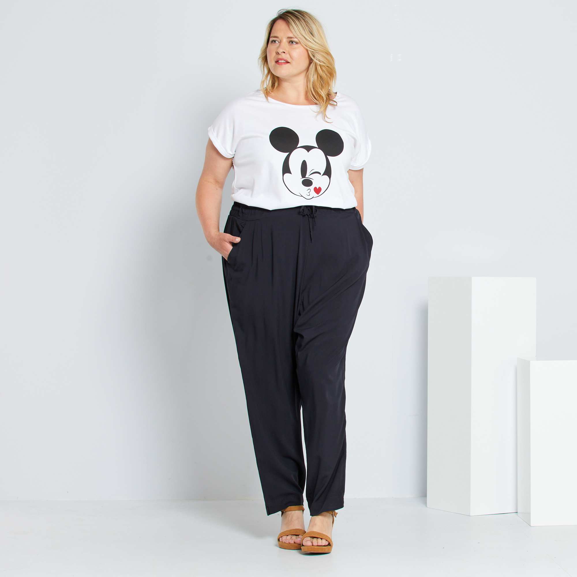 pantalon fluide gris