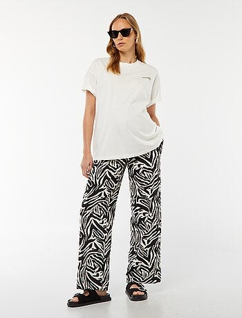 Pantalon fluide zébré 'Only Maternity'