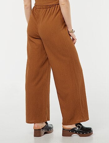 Pantalon grossesse droit en maille crêpe