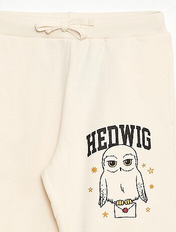 Pantalon imprimé 'Harry Potter' en polaire uni
