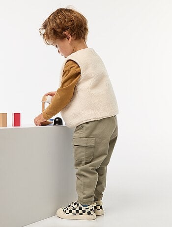 Pantalon jogger en twill avec poches à rabat