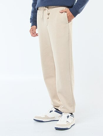 Pantalon jogging uni avec cordons de serrage à la taille