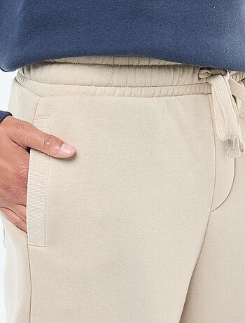 Pantalon jogging uni avec cordons de serrage à la taille